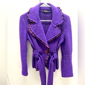 Light weight boiled wool, made in Italy, blazer coat.